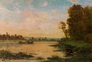 Charles-Francois Daubigny Summer Morning on the Oise oil painting picture wholesale